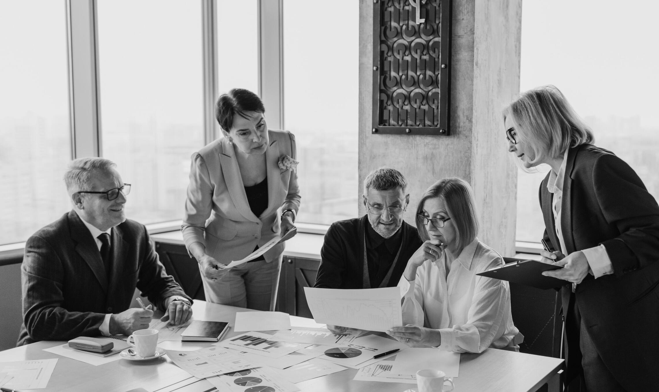 Consultants and Advisors discussing Projects