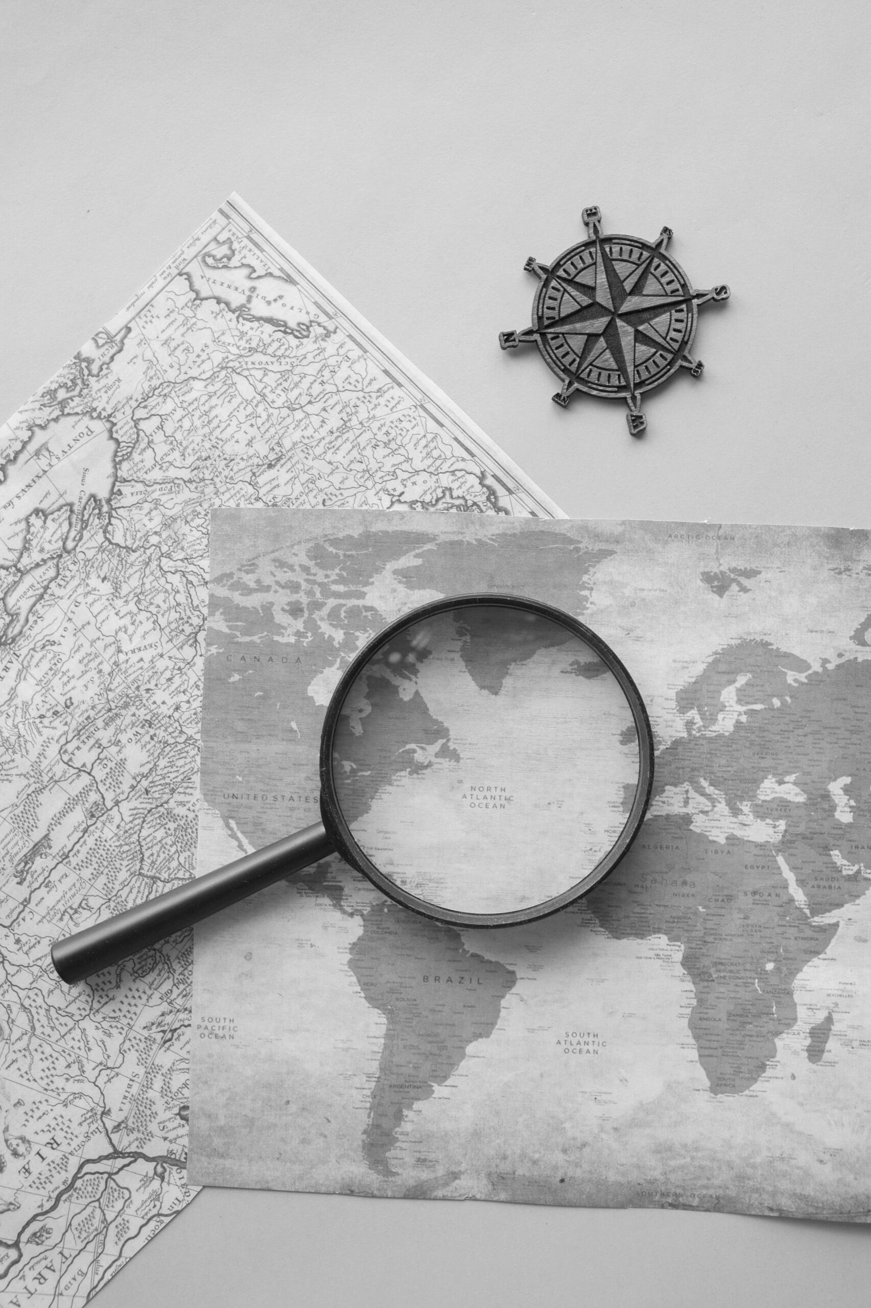 Navigational Map and Compass